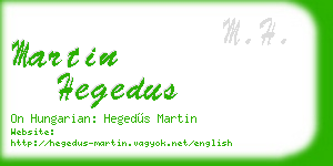 martin hegedus business card